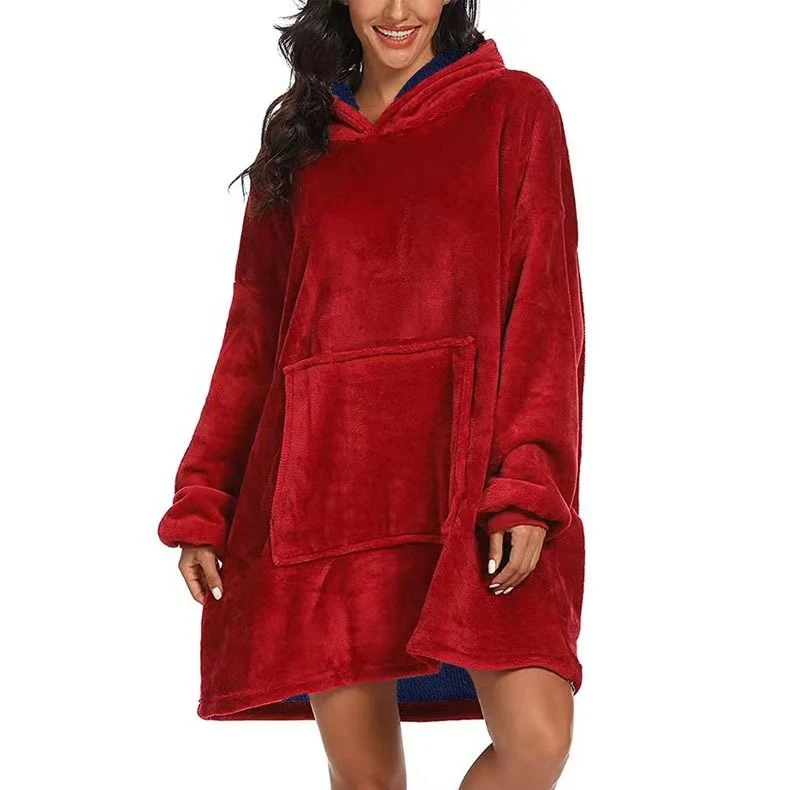 Leisure Robe with Hood for Adults Warm Cozy Winter Products Men/Women