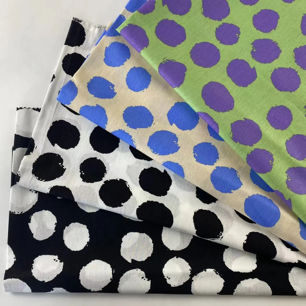 Special Style DOT Printed 100% Cotton Poplin Fabric for Apparel