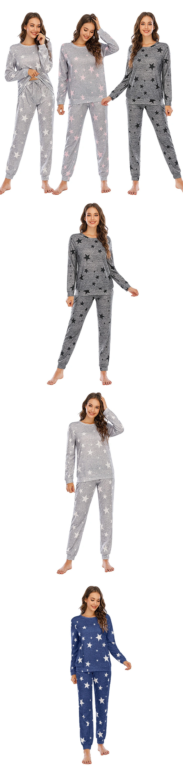 ODM Factory Luxury Hot Sleepwear Pajamas 2 Piece Pajama Set Women