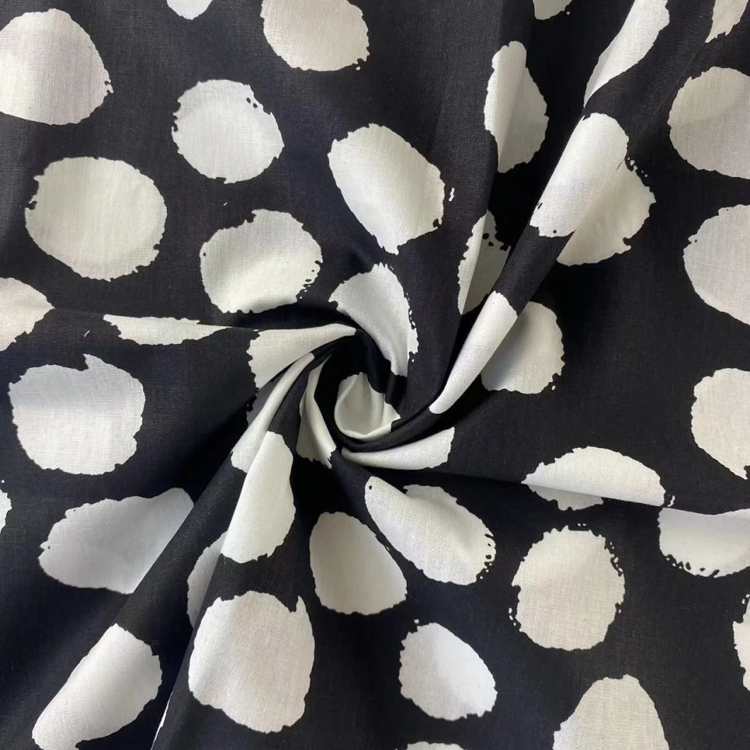 Special Style DOT Printed 100% Cotton Poplin Fabric for Apparel