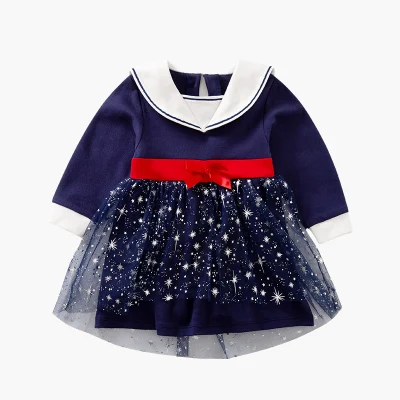 2020 新しいスタイルの女の赤ちゃんのドレス、春または秋のプリンセススタイルの長袖